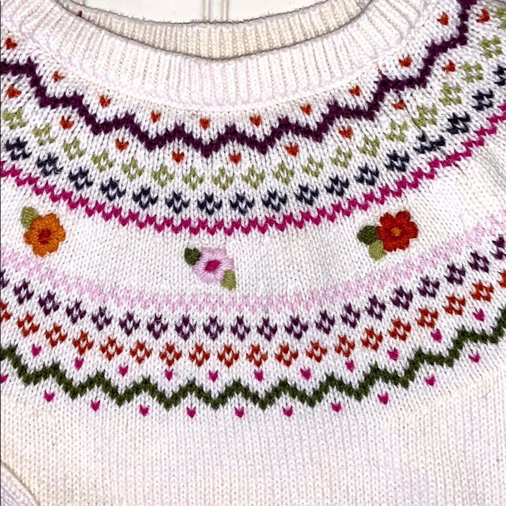 Gymboree Fair Isle Knit Crewneck Sweater SZ 3 - Picture 3 of 7